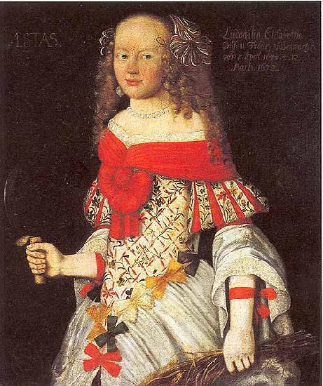 unknow artist Portrait of Ludmilla Elisabeth von Schwarzburg-Rudolstadt